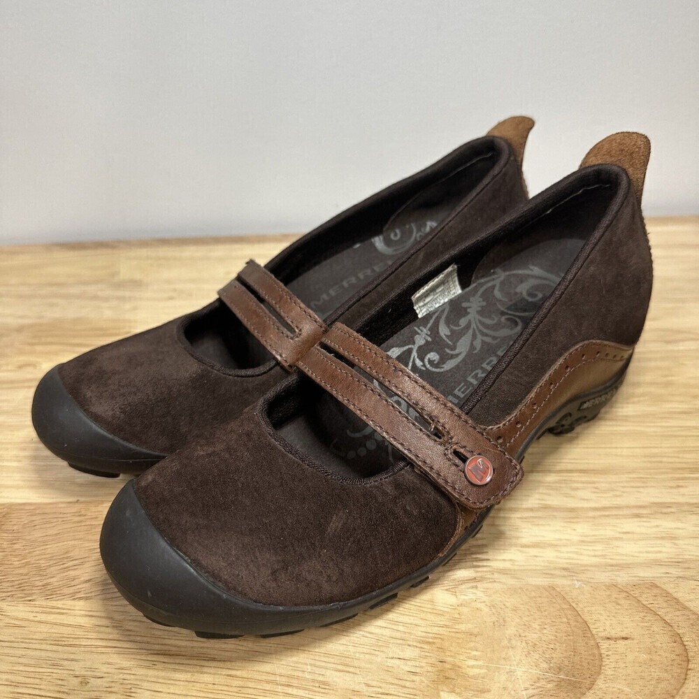 MERRELL Plaza Bandeau Espresso Womens Mary Jane Heel Sz 7